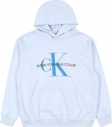 Calvin Klein Jeans Mikina \'NATURAL DYE\' modrá / světlemodrá / černá