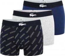 LACOSTE Boxerky \'Trunks Underwear\' bílá / marine modrá / světle šedá