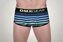DMXGEAR Retro pánské modro-zelené boxerky s extra krátkou nohavičkou FREEDOM Boxer