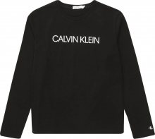 Calvin Klein Jeans Tričko bílá / černá