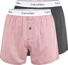 Calvin Klein Underwear Boxerky pastelově červená / antracitová