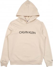 Calvin Klein Jeans Mikina přírodní bílá