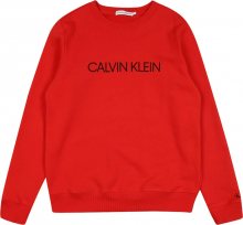 Calvin Klein Jeans Mikina červená / černá