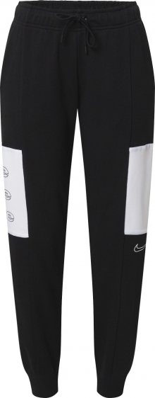 Nike Sportswear Kalhoty černá / bílá