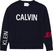 Calvin Klein Jeans Svetr noční modrá / bílá / červená