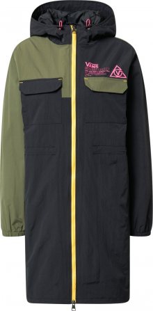 VANS Přechodný kabát černá / khaki / žlutá