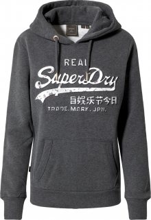 Superdry Mikina šedá / bílá
