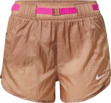 NIKE Sportovní kalhoty \'Clash\' bronzová / pink