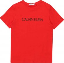 Calvin Klein Jeans Tričko tmavě modrá / světle červená