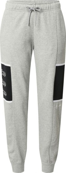 Nike Sportswear Kalhoty černá / šedá