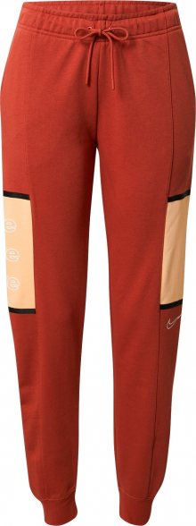 Nike Sportswear Kalhoty černá / oranžová