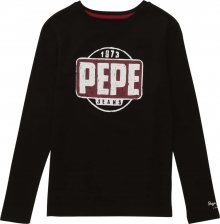 Pepe Jeans Tričko \'BEREL\' černá / červená / bílá