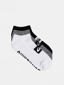 Sada tří párů ponožek v bíle, šedé a černé barvě Quiksilver