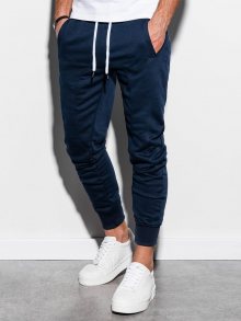 Ombre Clothing Granátové tepláky se zajímavým prošíváním P867