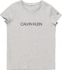 Calvin Klein Jeans Tričko černá / šedý melír