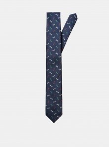 Tmavě modrá vzorovaná kravata Selected Homme Morten