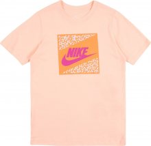 Nike Sportswear Tričko \'FUTURA\' korálová / oranžová / bílá / fuchsiová