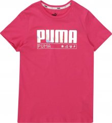 PUMA Tričko \'Alpha\' pink / bílá