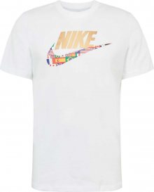 Nike Sportswear Tričko bílá / zlatá / mix barev