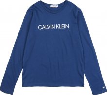 Calvin Klein Jeans Tričko bílá / modrá