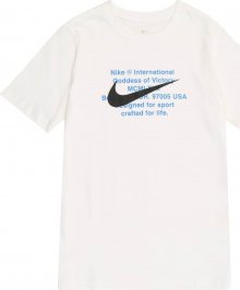 Nike Sportswear Tričko modrá / bílá / černá