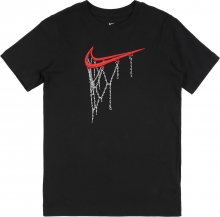 Nike Sportswear Tričko černá / melounová / bílá
