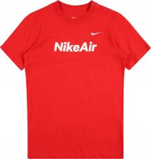 Nike Sportswear Tričko \'Air\' červená / bílá