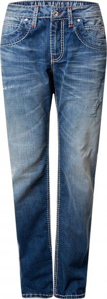 CAMP DAVID Džíny modrá džínovina