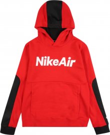 Nike Sportswear Mikina bílá / červená / černá