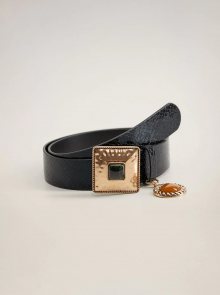 Černý pásek Mango Piedra