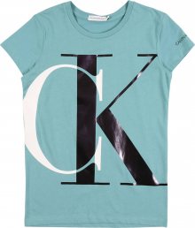 Calvin Klein Jeans Tričko světlemodrá / bílá / černá