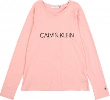 Calvin Klein Jeans Tričko \'INSTITUTIONAL\' černá / světle růžová