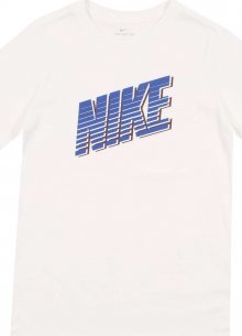 Nike Sportswear Tričko modrá / bílá
