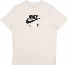 Nike Sportswear Tričko černá / bílý melír