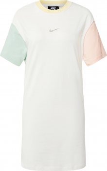 Nike Sportswear Šaty bílá / pastelově zelená / pastelově růžová