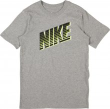 Nike Sportswear Tričko šedý melír / černá / bílá / žlutá