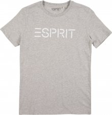 ESPRIT Tričko světle šedá / bílá