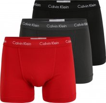 Calvin Klein Boxerky antracitová / černá / červená