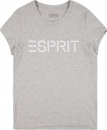 ESPRIT Tričko šedá / bílá