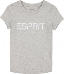 ESPRIT Tričko šedý melír / bílá
