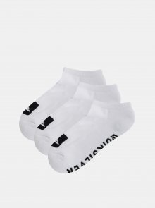 Sada tří párů bílých nízkých ponožek Quiksilver  