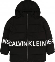 Calvin Klein Jeans Přechodná bunda černá / bílá