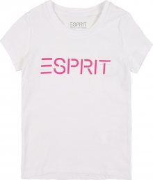 ESPRIT Tričko bílá / pink