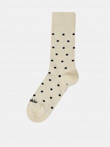 Krémové puntíkované ponožky Fusakle Puntík - 43-46