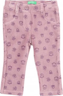 UNITED COLORS OF BENETTON Kalhoty pastelově růžová / fialová
