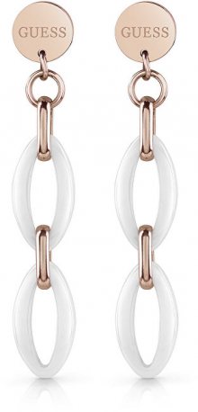 Guess Nadčasové dlouhé náušnice UBE29039