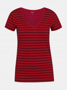 Červené dámské pruhované basic tričko ZOOT Baseline Aliki