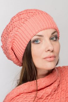 Dámský zimní komplet Fil\'loo CD-055 pudrově růžová UNI