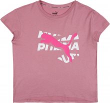 PUMA Funkční tričko světle fialová / pink / bílá