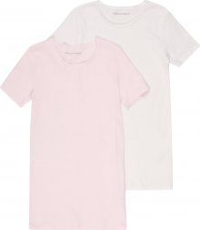UNITED COLORS OF BENETTON Tričko bílá / pastelově růžová